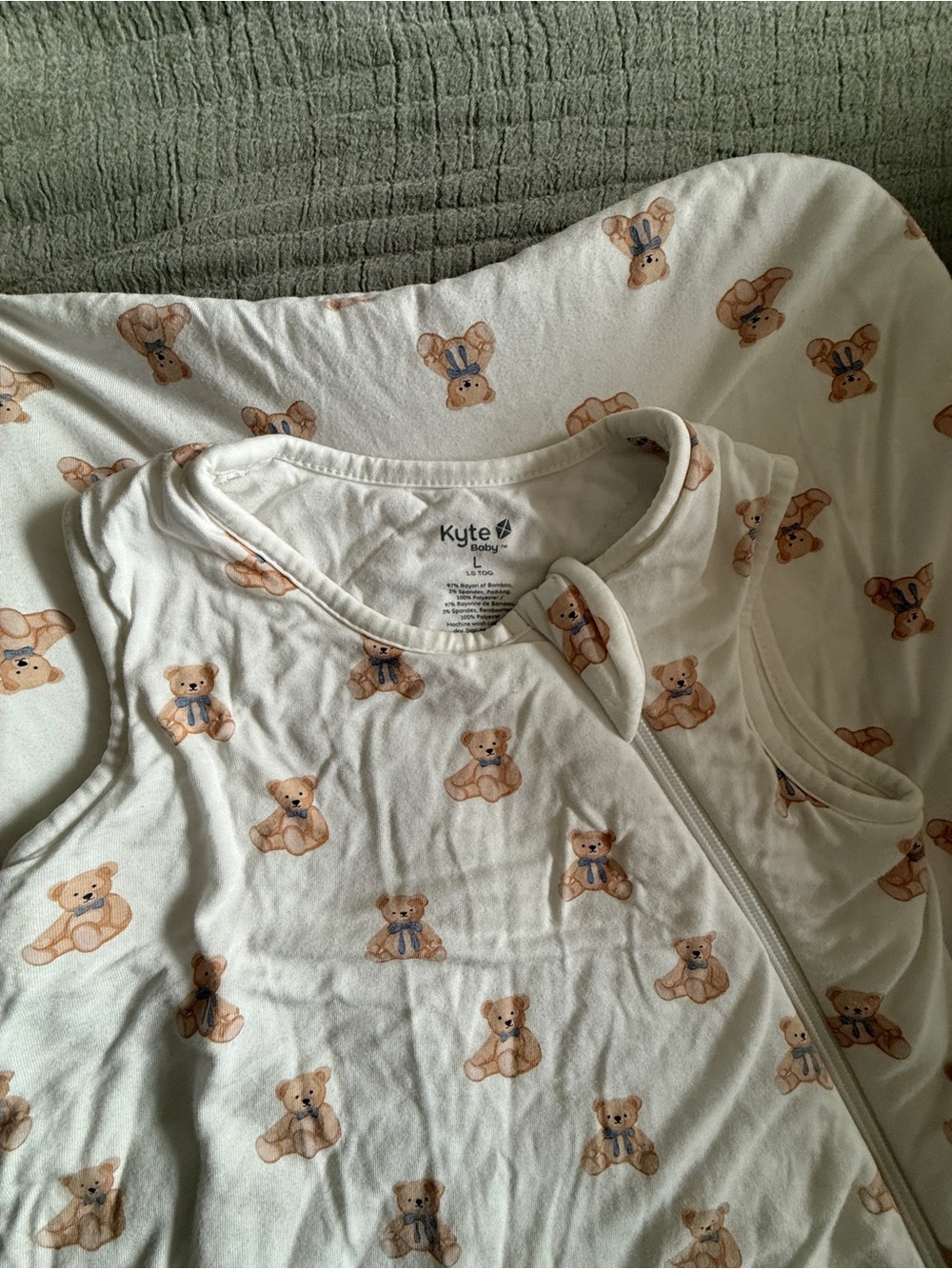 Kyte BABY Sleep Sack with Beige Teddy Print